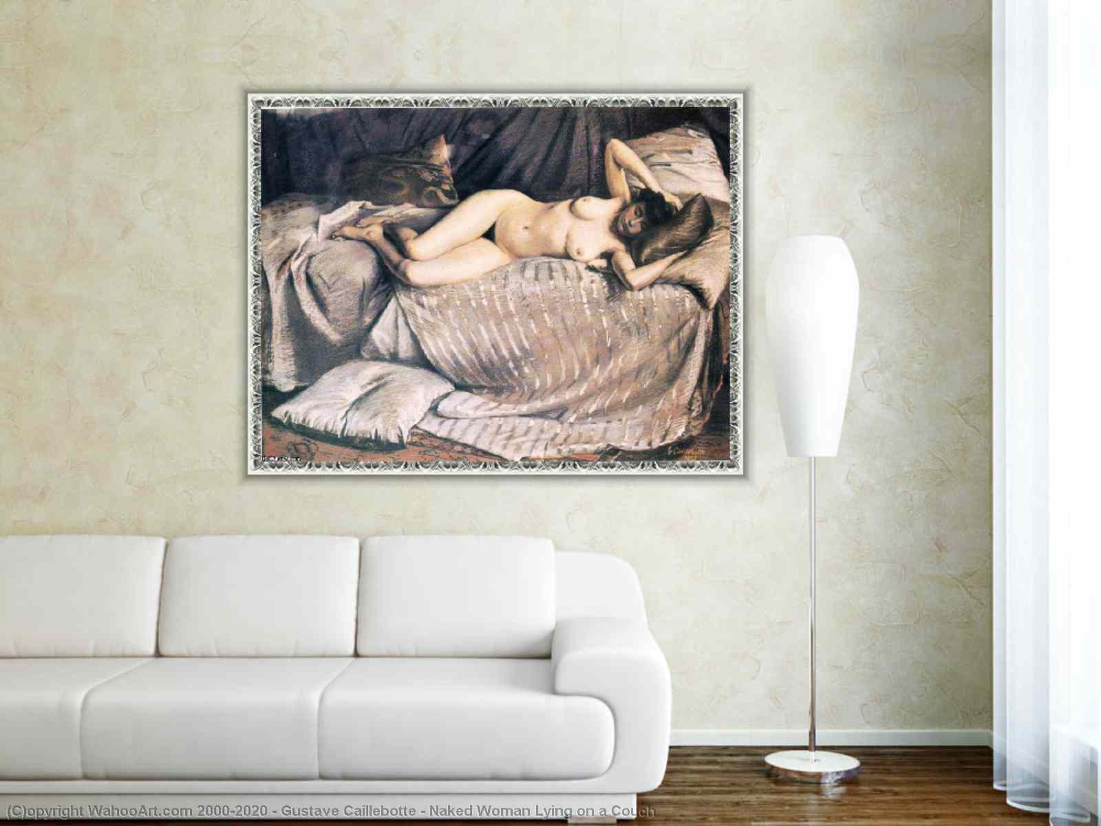 Artwork Replica Impressionism Naked Woman Lying on a Couch by Gustave  Caillebotte | TopImpressionists.com