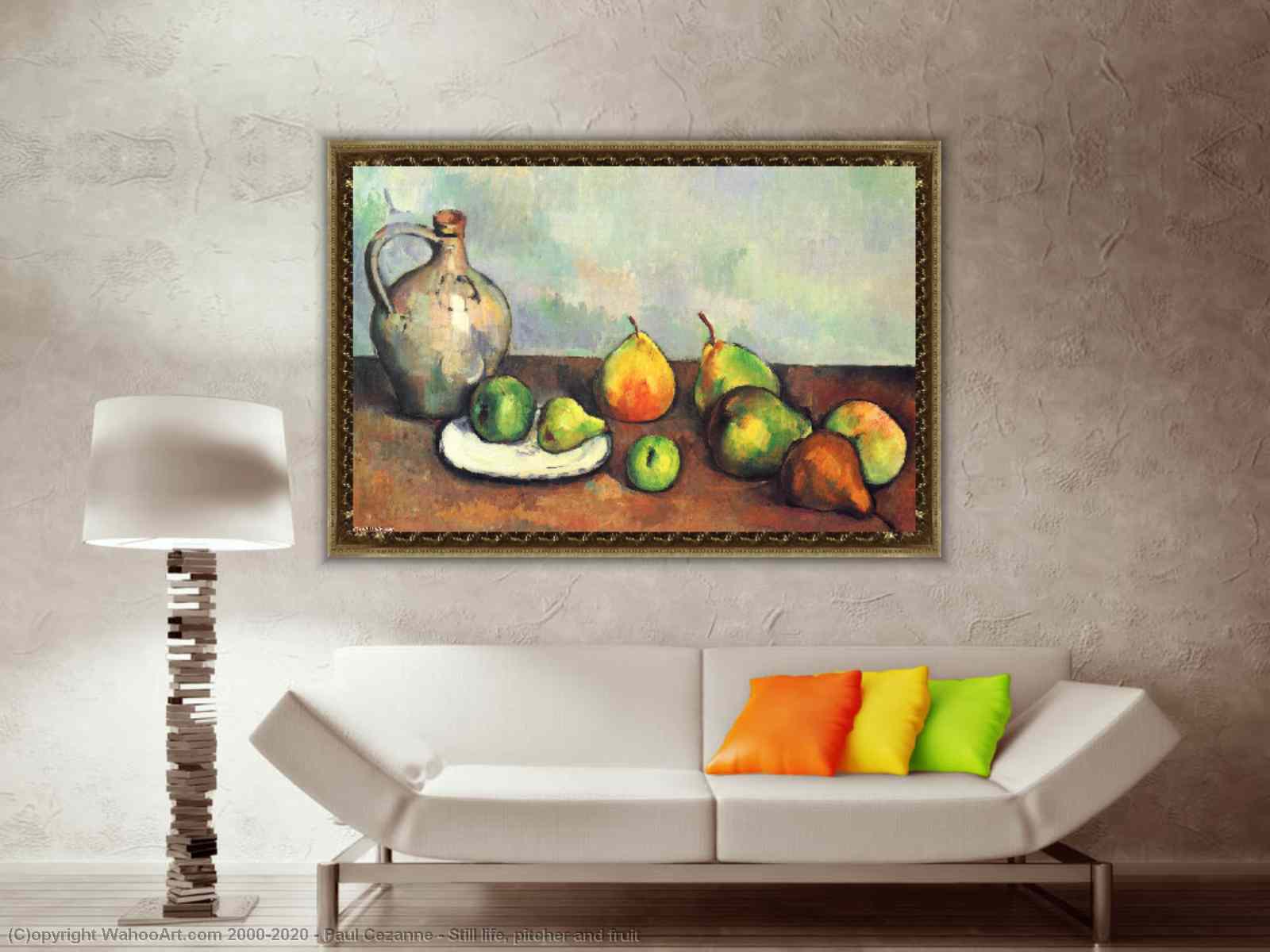 Still Life with Pitcher and Fruit Painting by Paul Cezanne - Fine Art  America