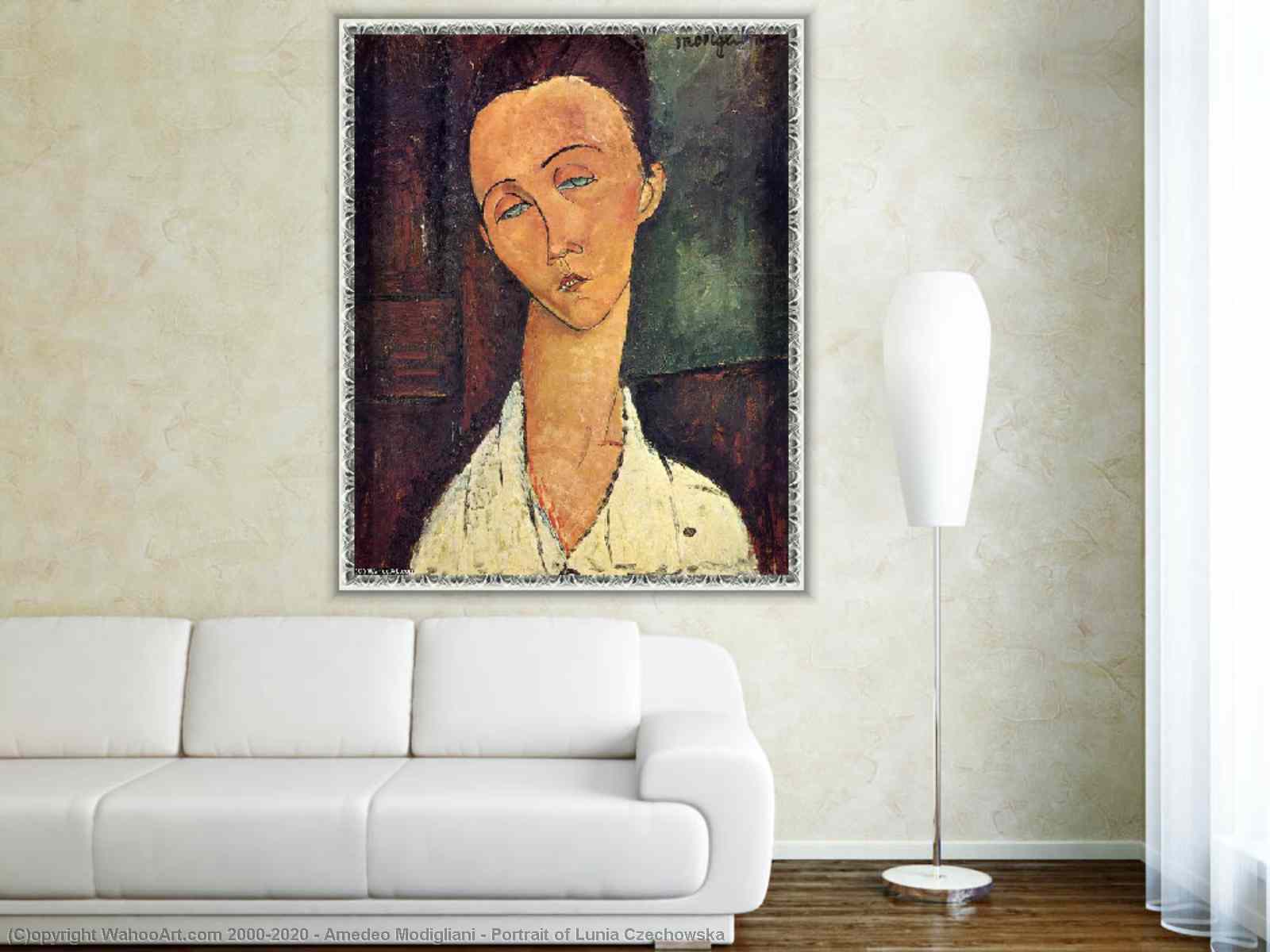 Portrait Of Lunia Czechovska by Amedeo Modigliani Reproduction For
