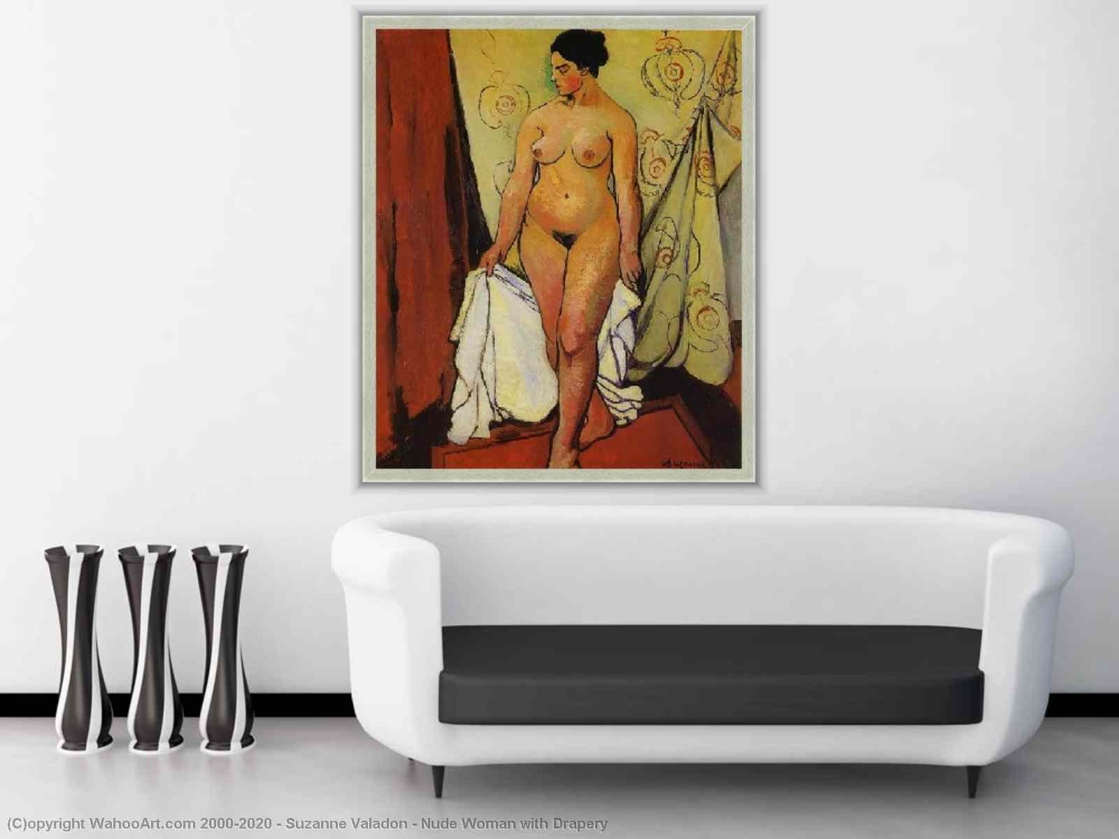 Oil Painting Replica Impressionism Nude Woman with Drapery by Suzanne  Valadon | TopImpressionists.com