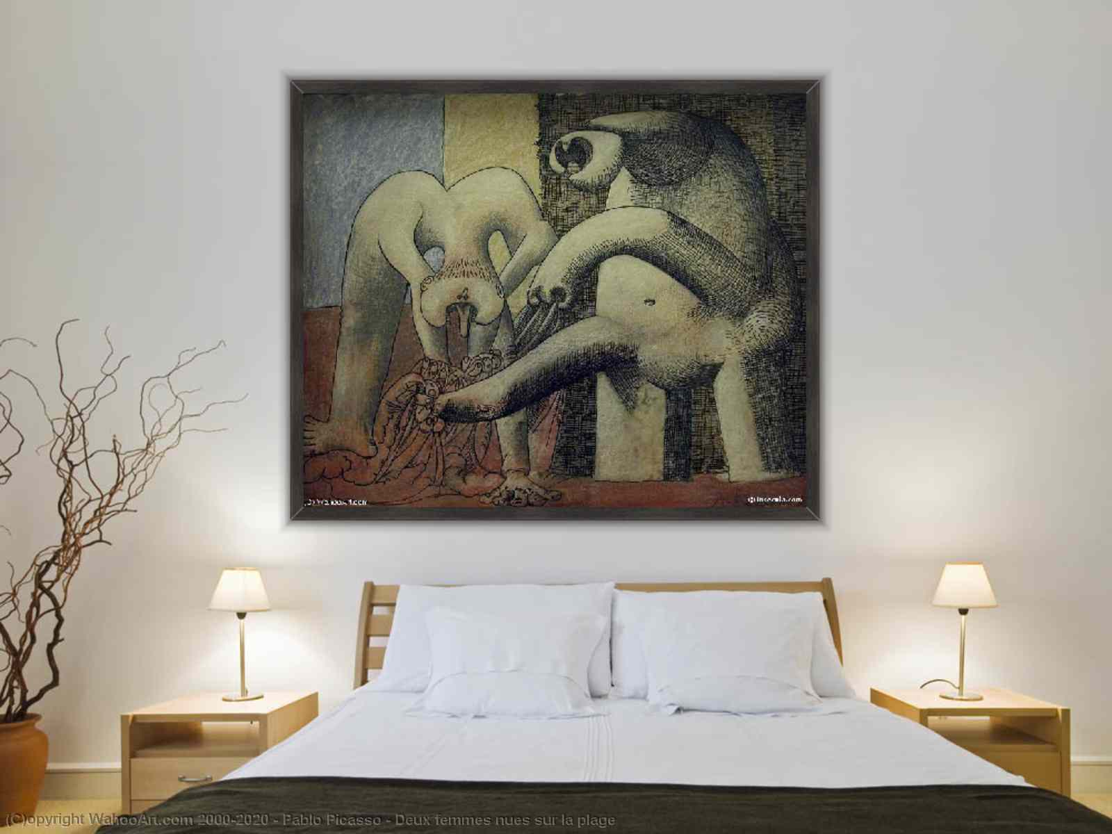 Deux femmes nues sur la plage by Pablo Picasso | TopImpressionists.com