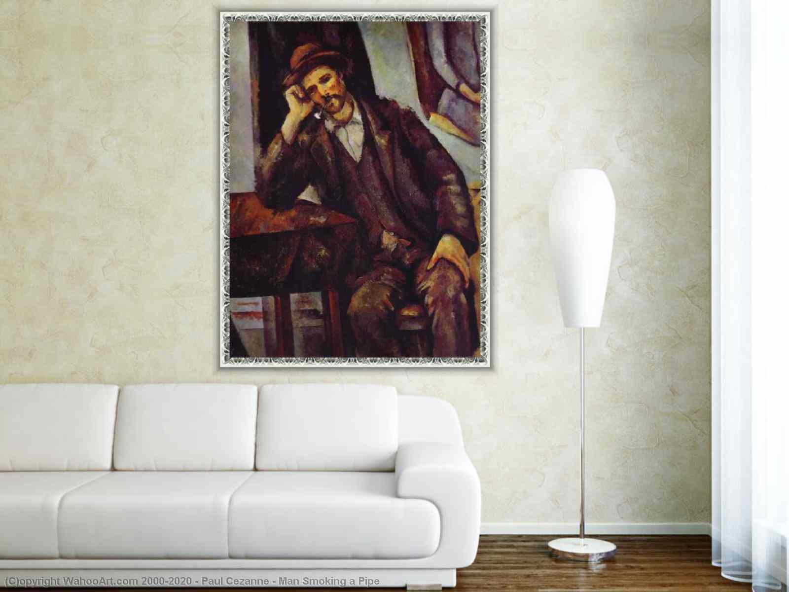 Paul Cezanne,Man Smoking a Pipe,large wall art,framed online wall art,canvas wall art,large canvas,M6528