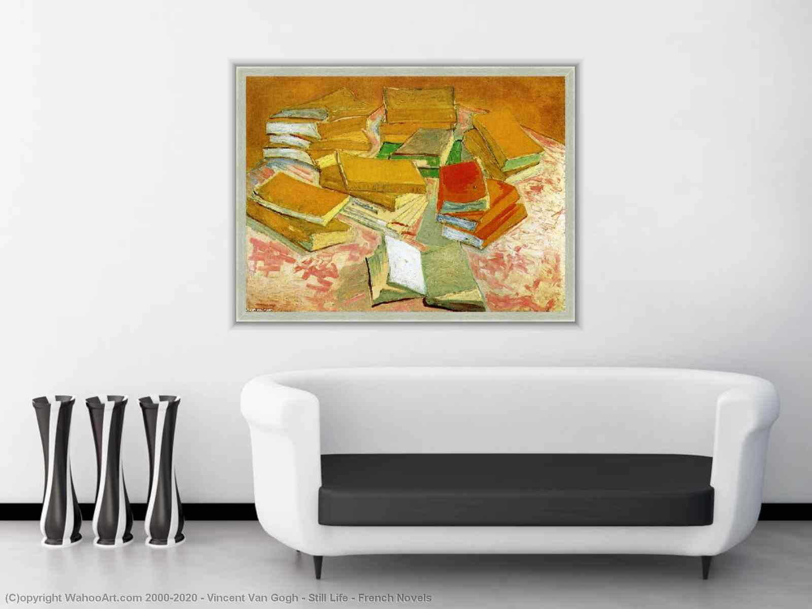 Art Prints of Piles of French Novels by Van Gogh